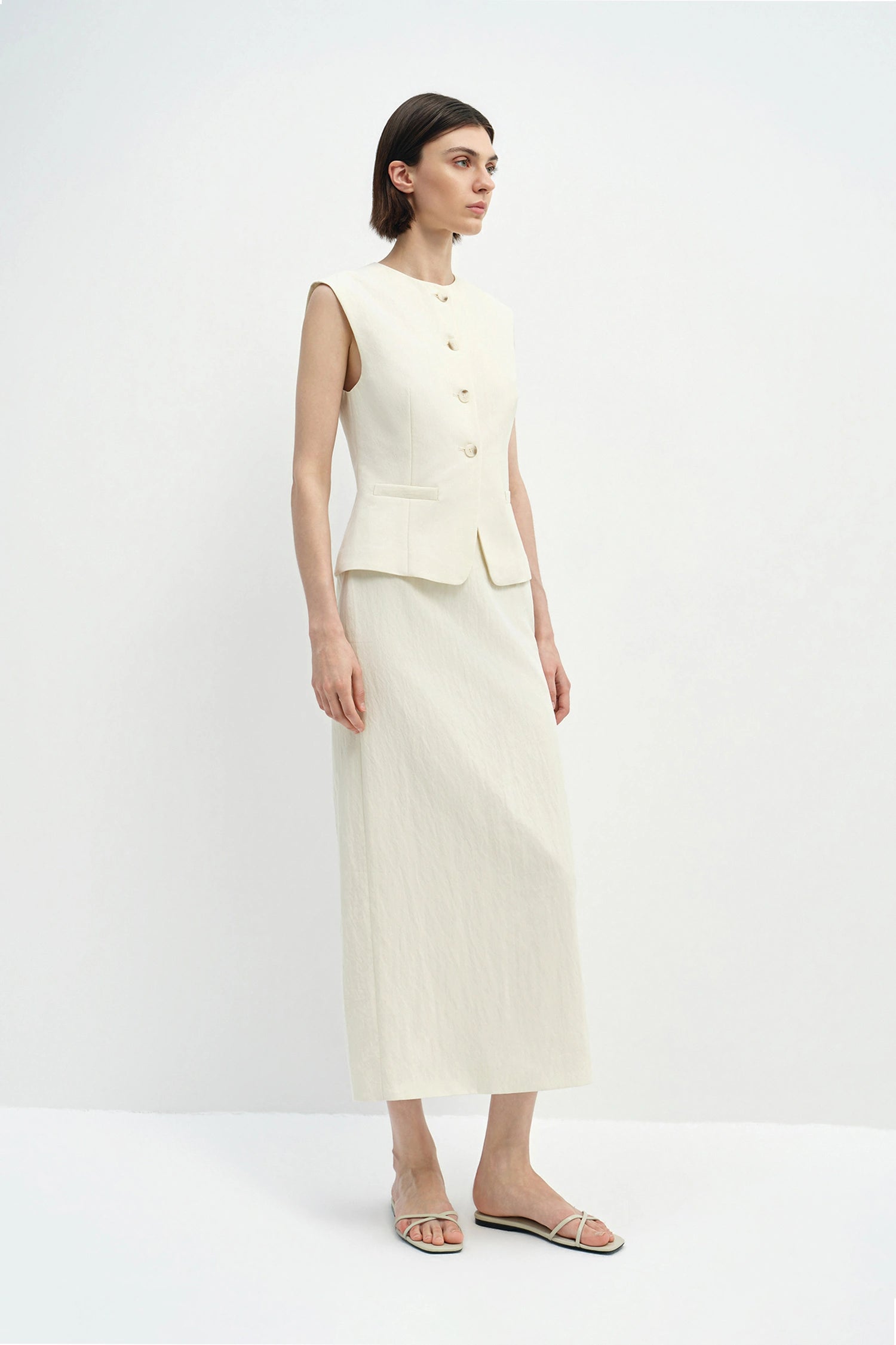 Elira Maxi Slim Skirt Egret