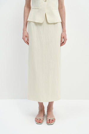 Elira Maxi Slim Skirt Egret