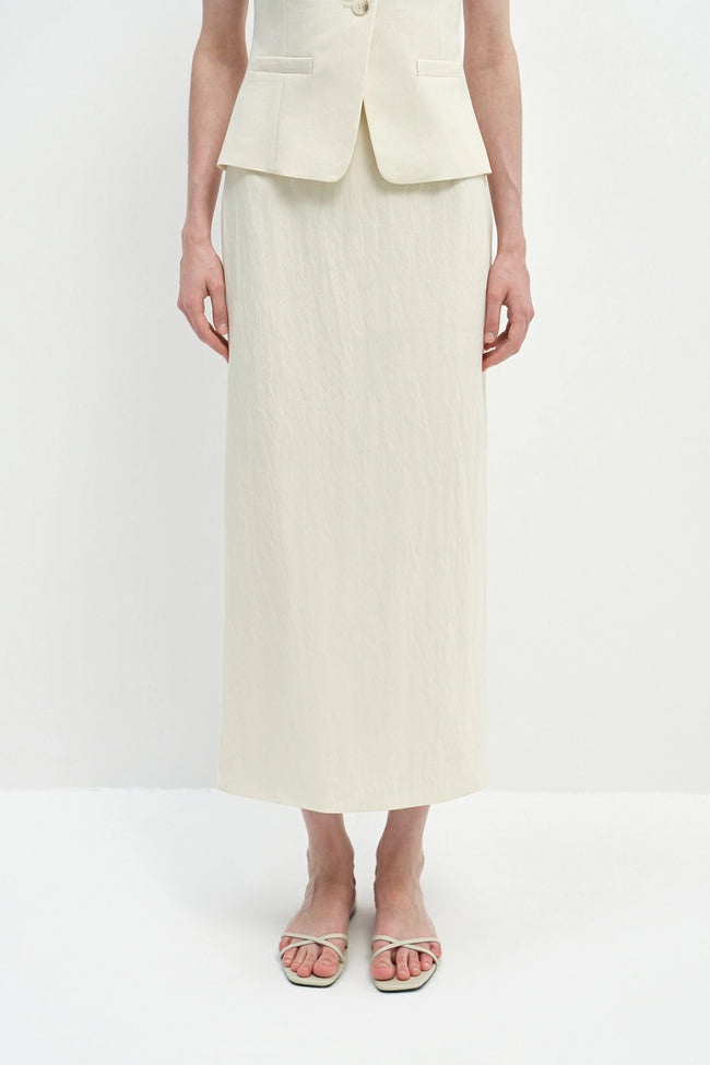 Elira Maxi Slim Skirt Egret