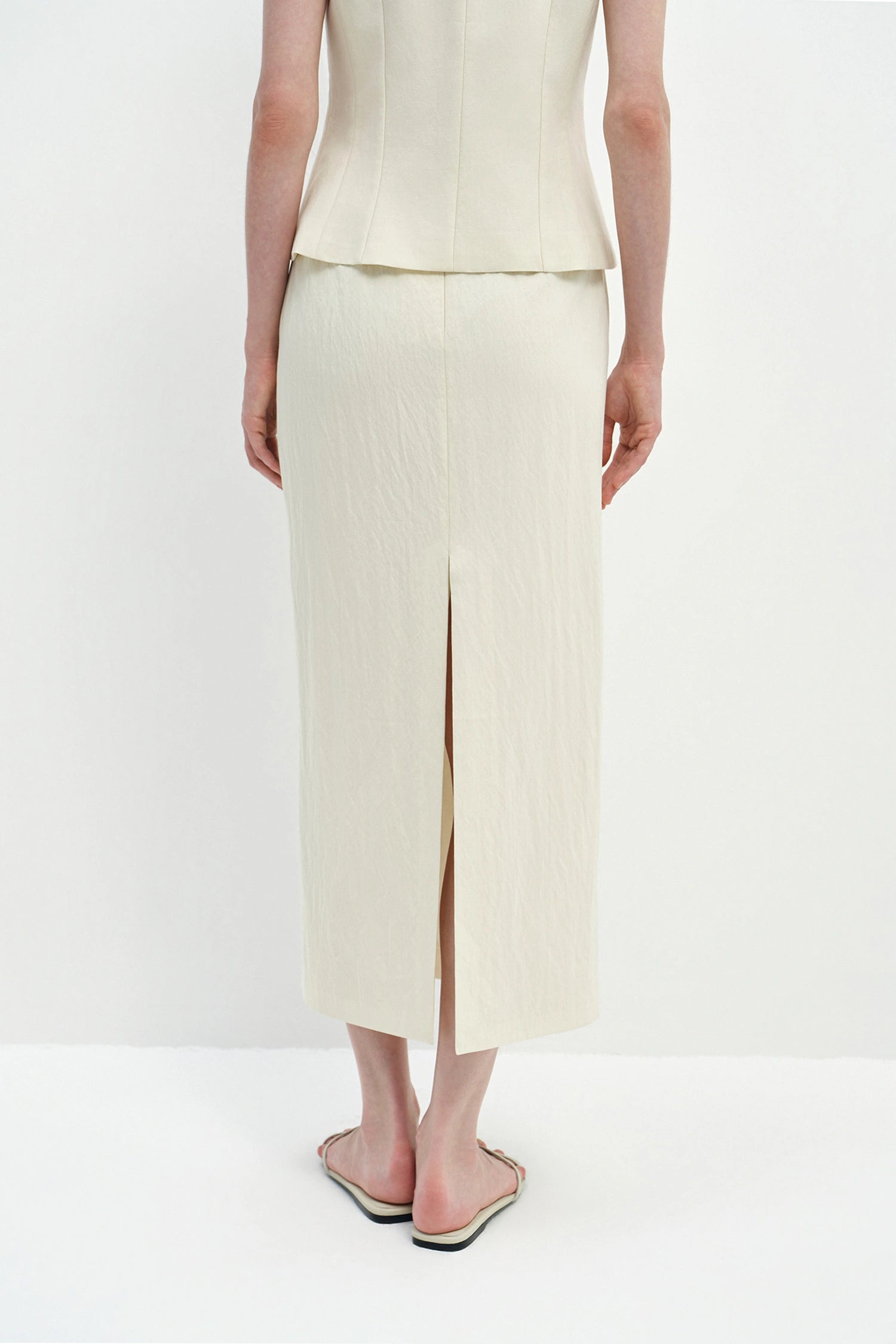 Elira Maxi Slim Skirt Egret