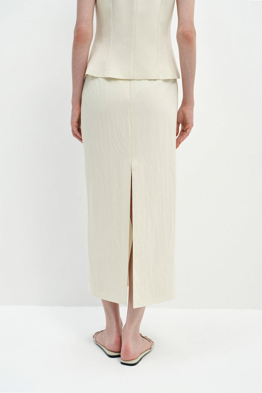 Elira Maxi Slim Skirt Egret