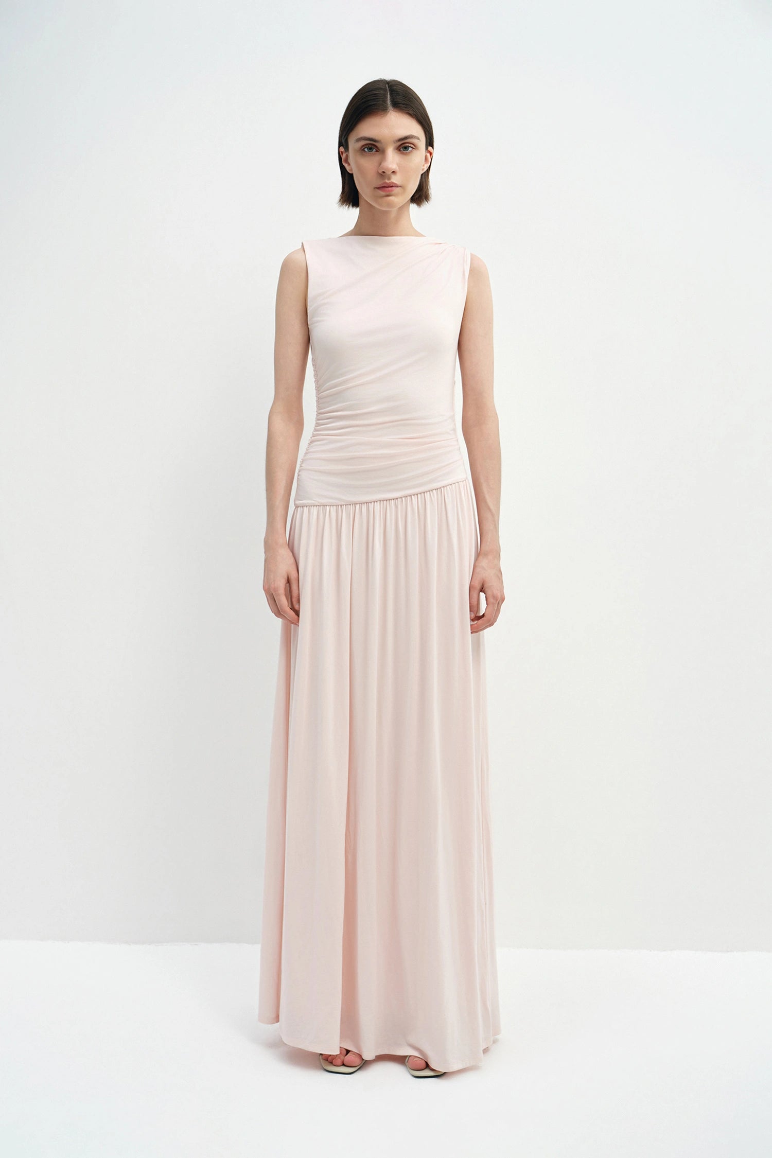 Vioness Draped Jersey Dress Petal Pink