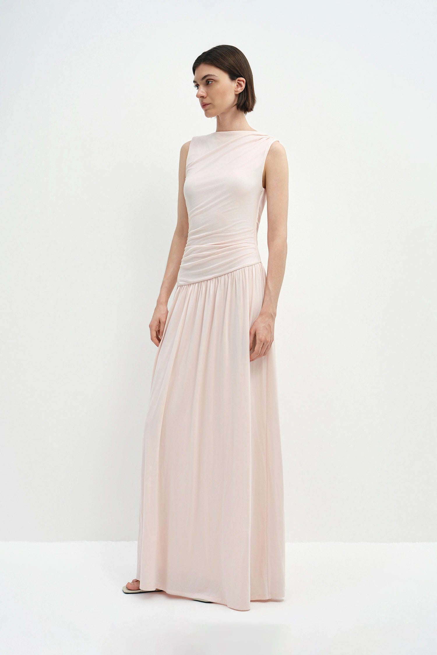 Vioness Draped Jersey Dress Petal Pink