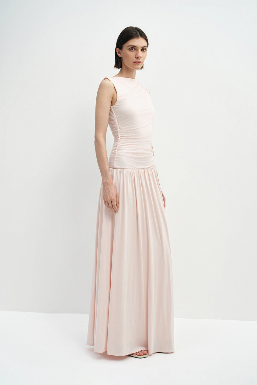 Vioness Draped Jersey Dress Petal Pink
