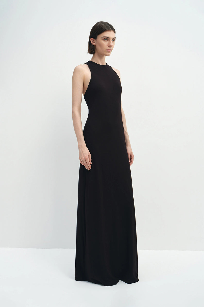 Rhea O-Ring Short Sleeve Dress Black