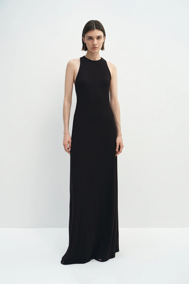 Rhea O-Ring Short Sleeve Dress Black