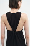 Rhea O-Ring Short Sleeve Dress Black
