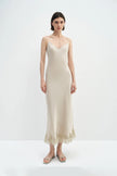 Noa Lace Hem Cami Dress Oat