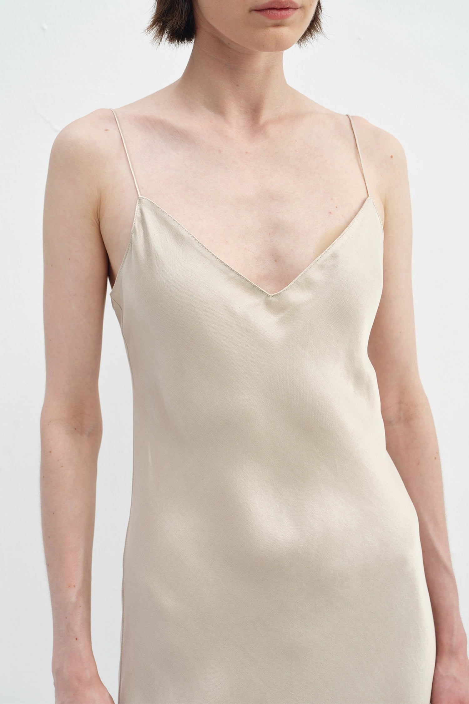 Noa Lace Hem Cami Dress Oat