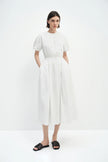 Brienne Elastic Waist Dress White