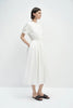 Brienne Elastic Waist Dress White
