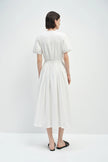 Brienne Elastic Waist Dress White