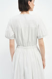 Brienne Elastic Waist Dress White