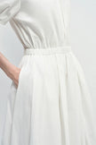 Brienne Elastic Waist Dress White