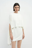Joelle Cape Mini Dress White