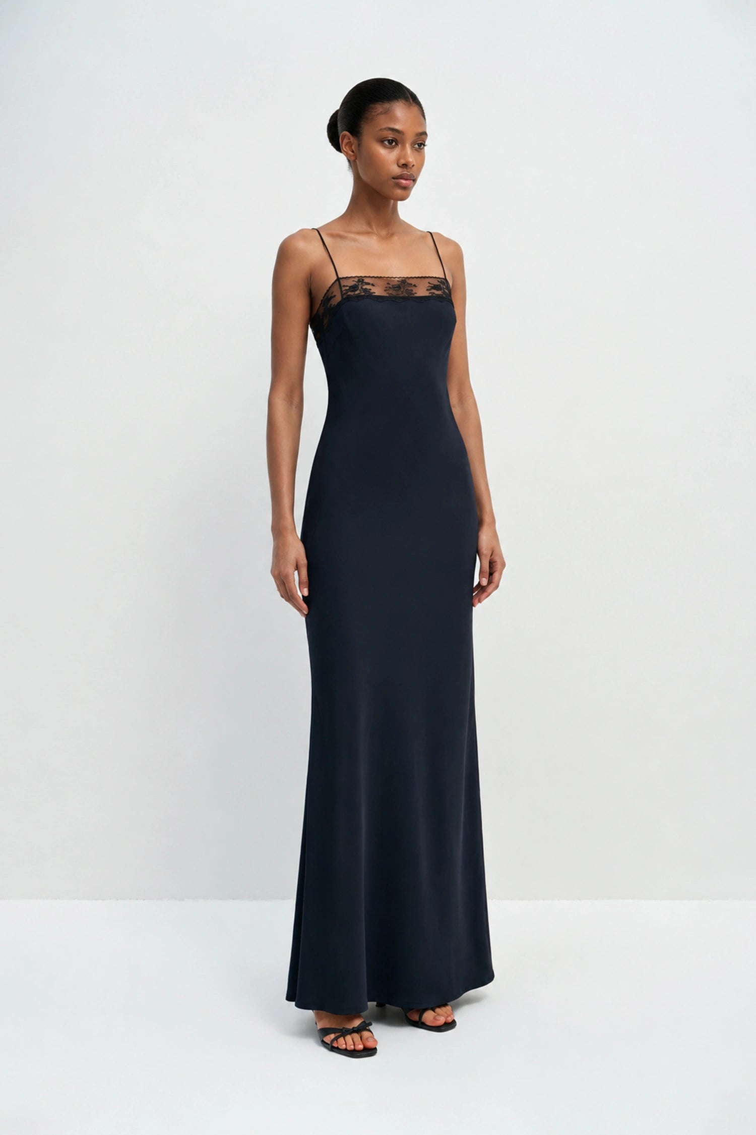Dree Lace Trimmed Cami Dress Navy