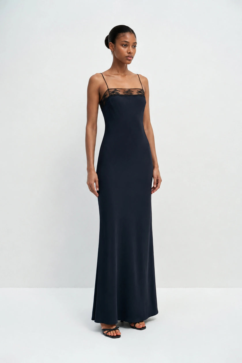Dree Lace Trimmed Cami Dress Navy