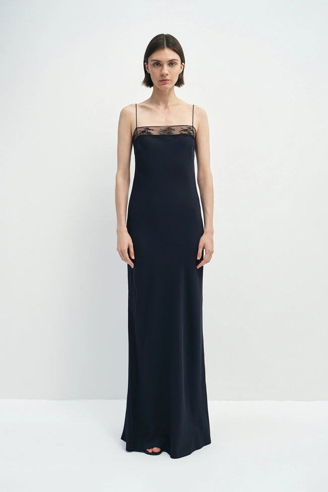 Dree Lace Trimmed Cami Dress Navy