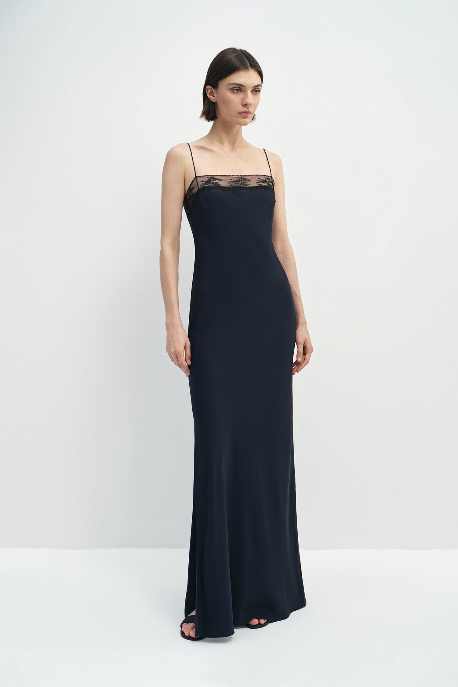 Dree Lace Trimmed Cami Dress Navy