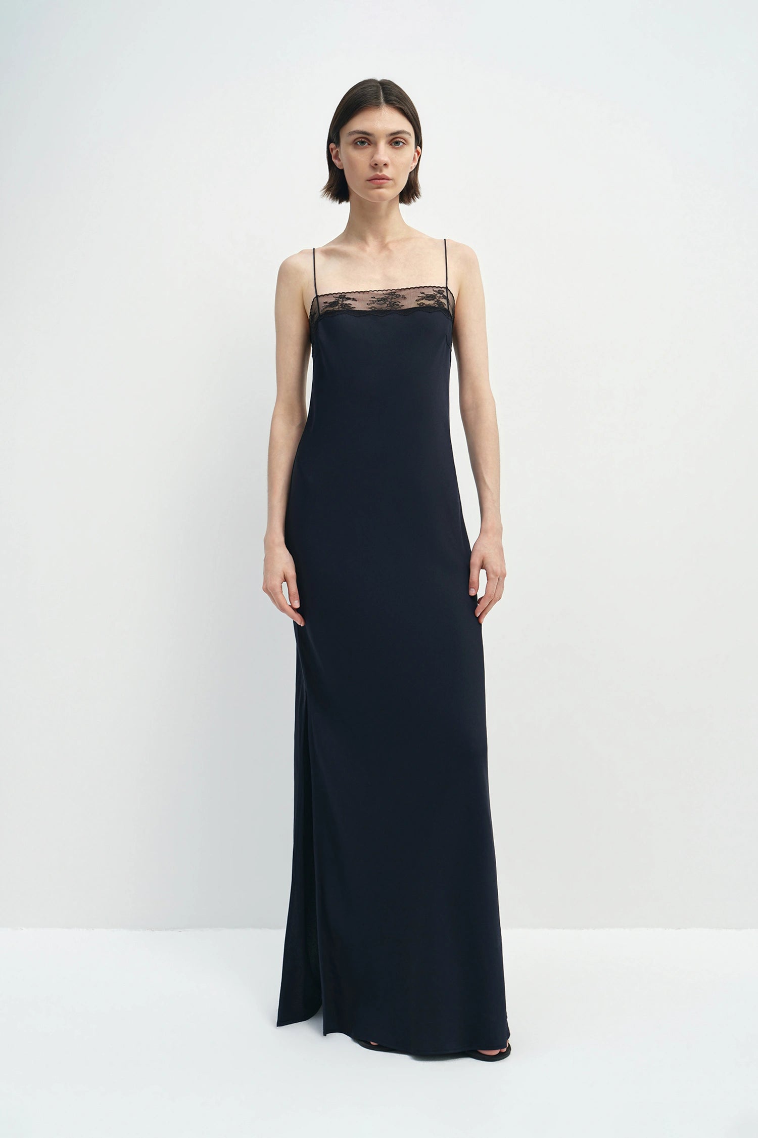 Dree Lace Trimmed Cami Dress Navy