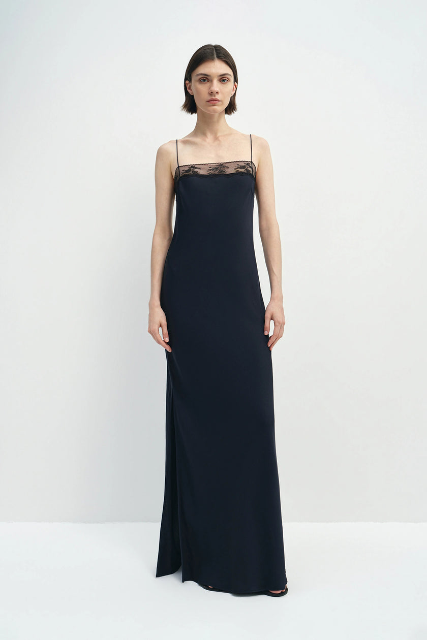 Dree Lace Trimmed Cami Dress Navy