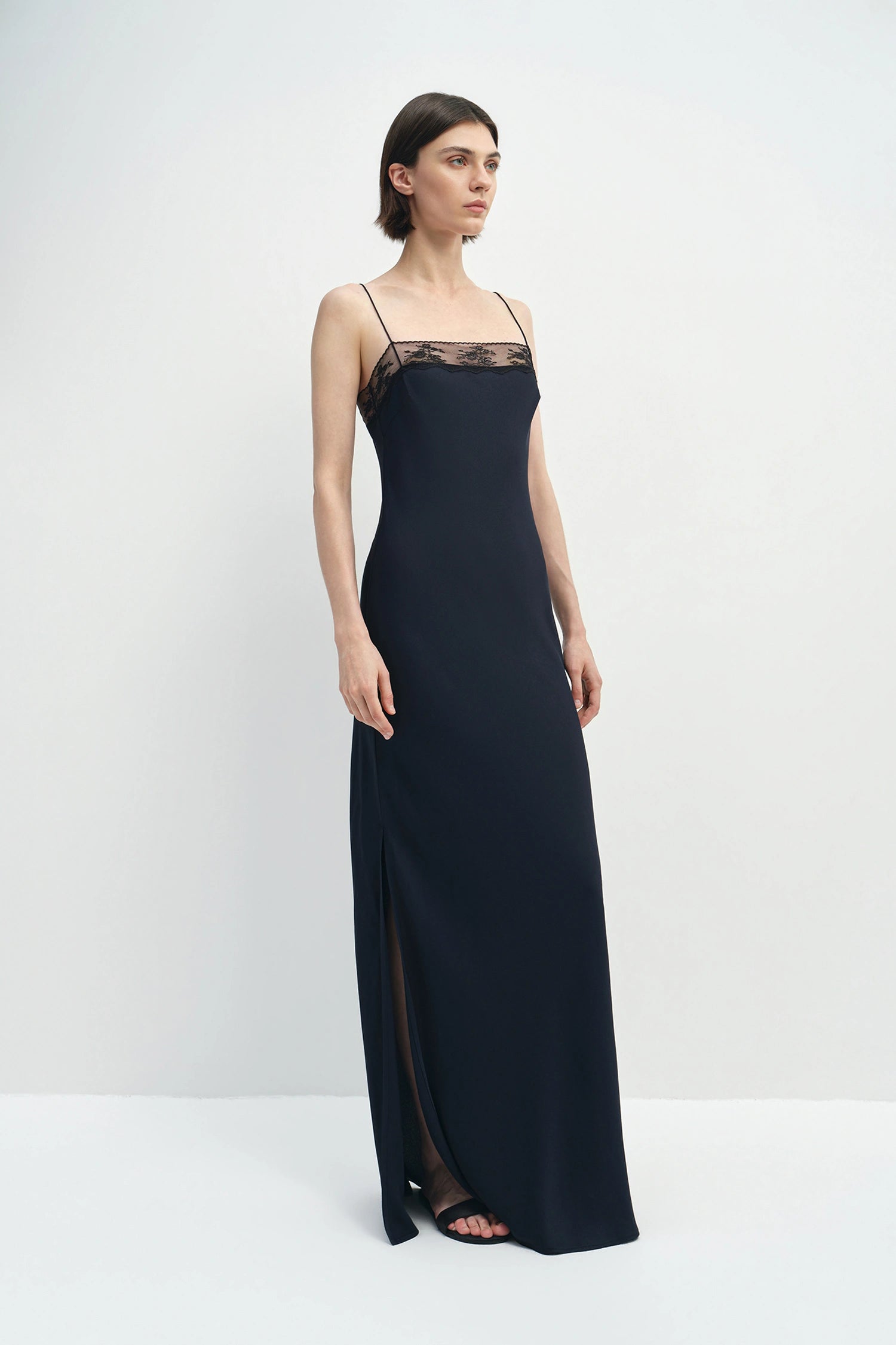 Dree Lace Trimmed Cami Dress Navy