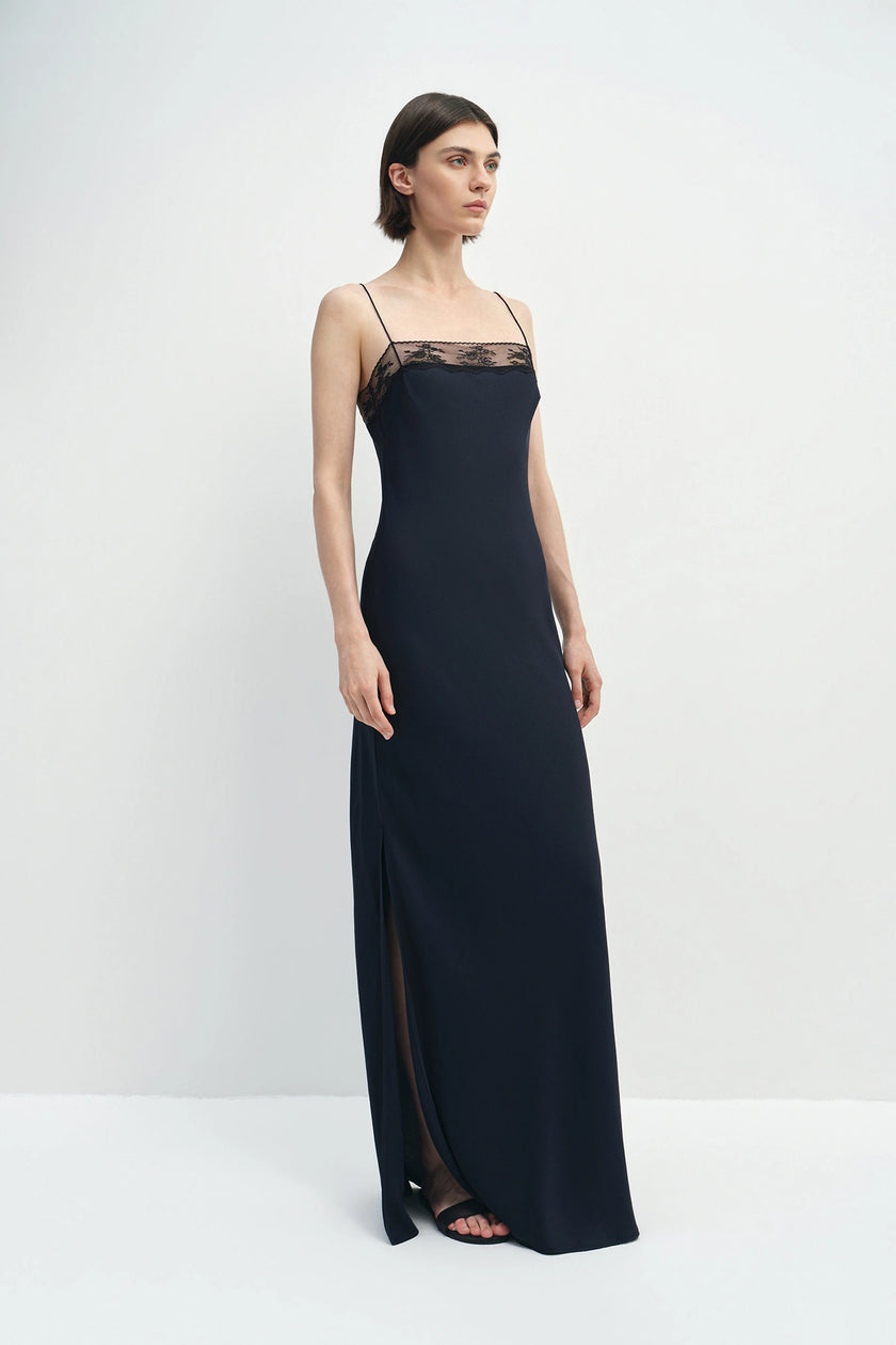 Dree Lace Trimmed Cami Dress Navy