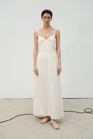 Violaine Seam Detail Dress Egret