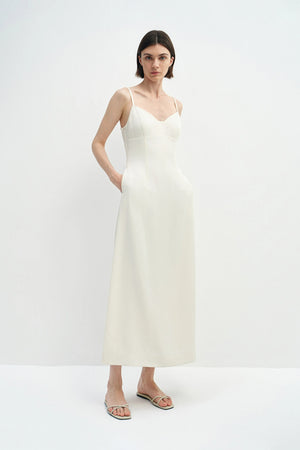 Violaine Seam Detail Dress Egret