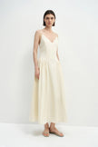 Isola Side Shirred Cami Dress Egret