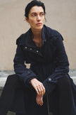 Elva Belted Trench Coat Navy
