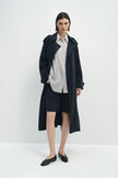 Elva Belted Trench Coat Navy