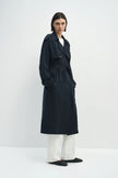Elva Belted Trench Coat Navy