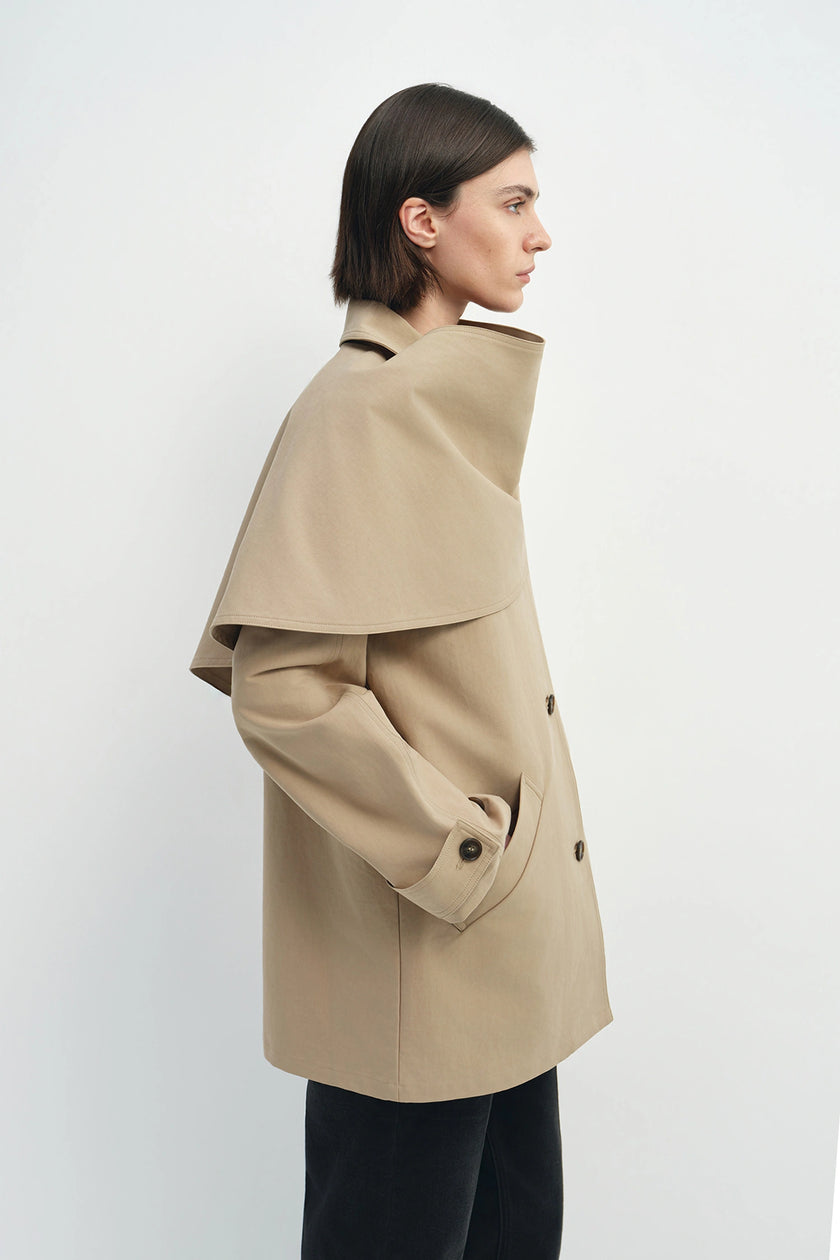 Meline Scarf Jacket Mushroom