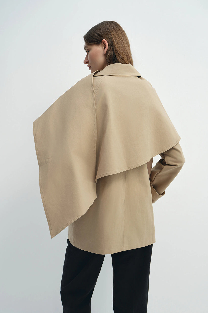 Meline Scarf Jacket Mushroom