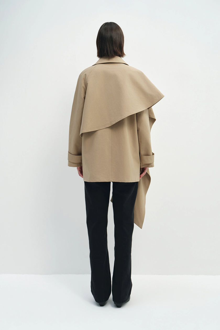 Meline Scarf Jacket Mushroom