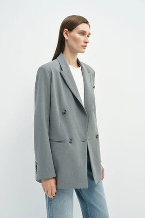 Céa Double Breasted Blazer Lt Heather Grey