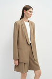 Yana Long Lapel Blazer Khaki