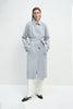 Nivé Belted Trench Coat Ash Blue