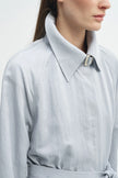 Nivé Belted Trench Coat Ash Blue