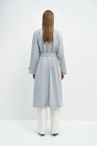 Nivé Belted Trench Coat Ash Blue