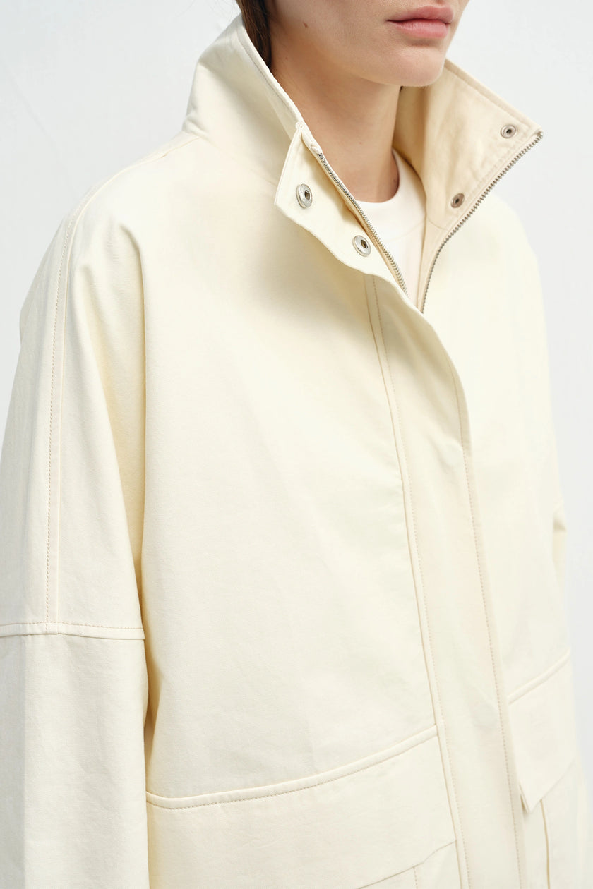 Chérie Oversized Pocket Jacket Egret