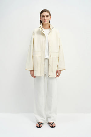 Chérie Oversized Pocket Jacket Egret