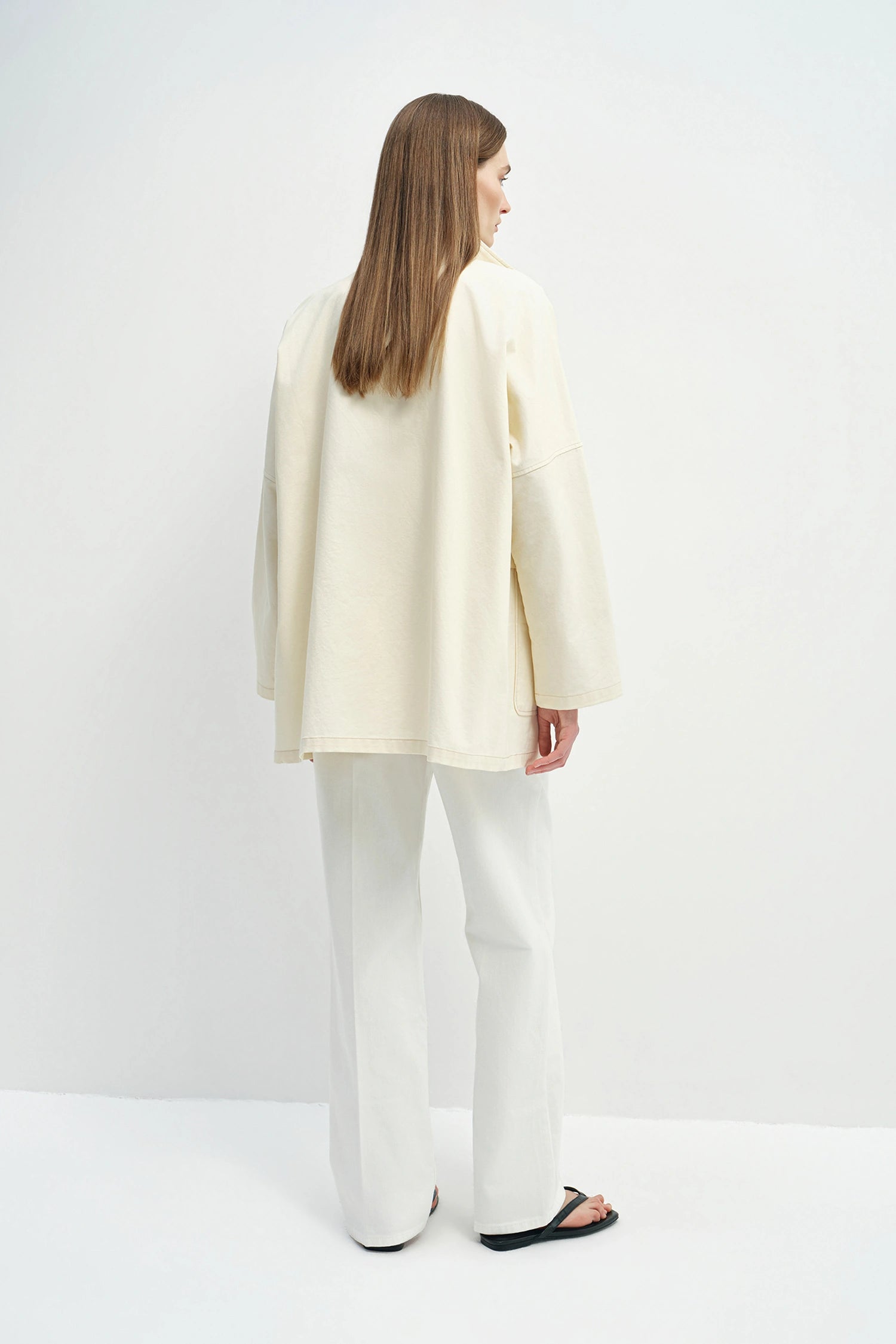 Chérie Oversized Pocket Jacket Egret