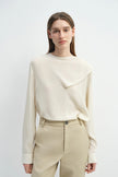 Thea Scarf Neck Top Egret