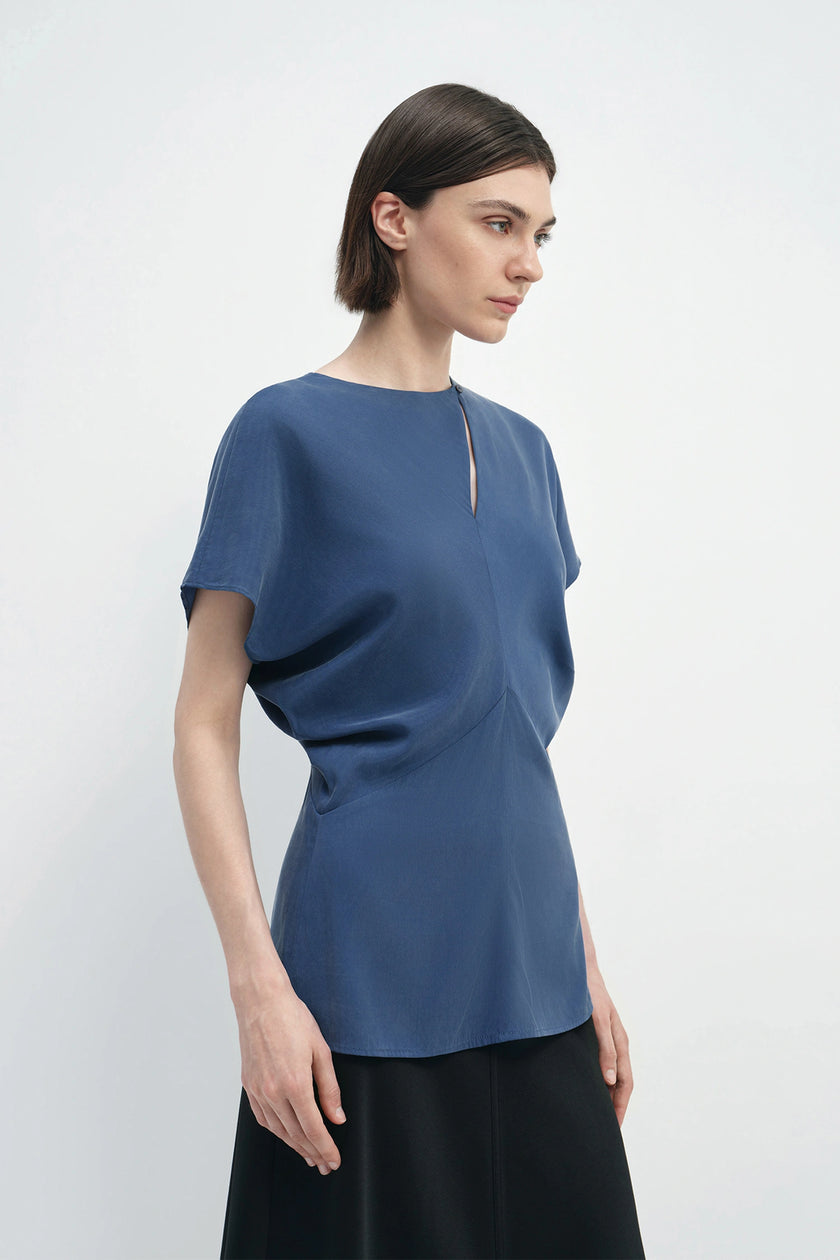 Mavi Slouch Waist Top Estate Blue