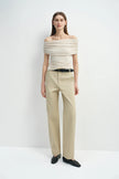 Sol Draped Off Shoulder Top Oat