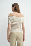Sol Draped Off Shoulder Top Oat