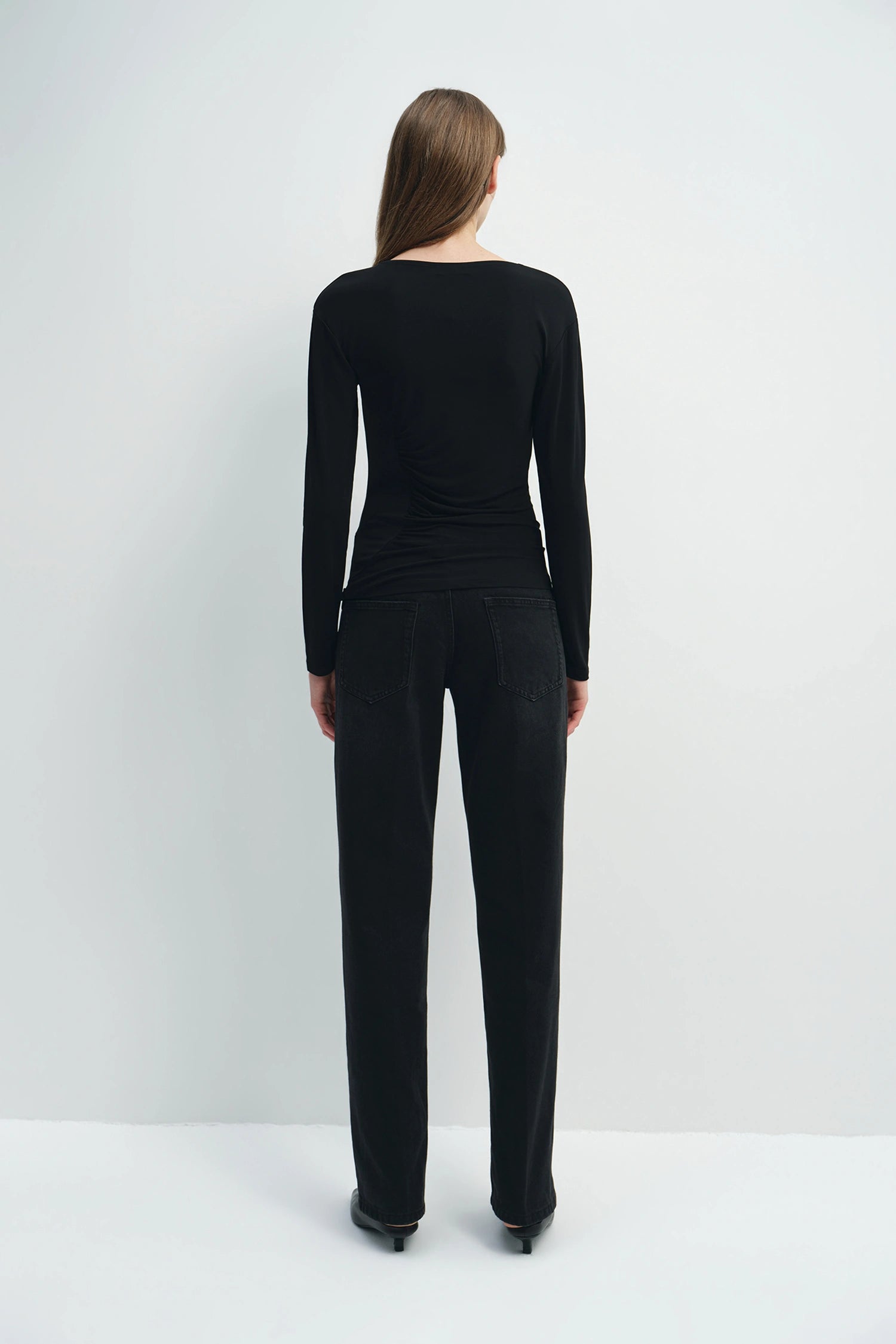 Liora Draped Jsy Top Black