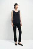 Noémie Cowl Neck Top Navy